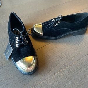 Zara velvet loafers